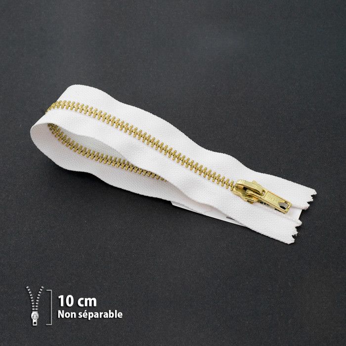 Z14 Zipper - Brass Non-separable 6mm - 10 Cm
