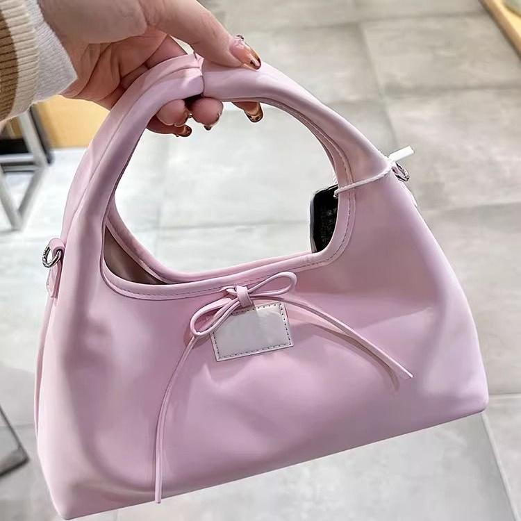 Spring Handbag Gentle And Sweet Strap Bow Korean Simple Casual Messenger Bag Tote Bag
