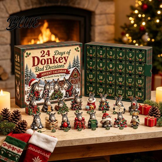 Christmas Party Favor with Mini Calendar 24-Day Tzu Advent Toy Shih Countdown Set Dog Stocking