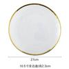 Clear Glass Gold Stroke Tableware Charger Plate Transparent Glass Dinner Cake Food Dessert Plate Bowl Set Table