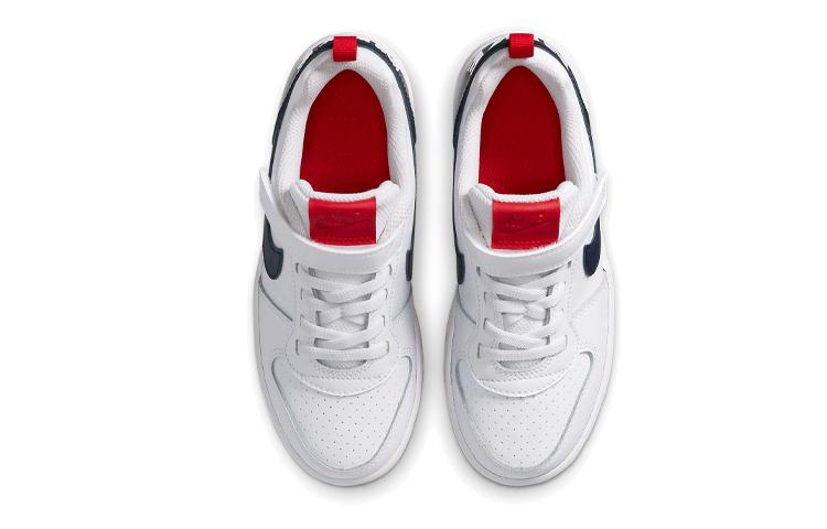 Nike Court Borough Low Slip Resistant Abrasion Resistant Balance Low top Skateboard Shoes White Red Blue 870025-105