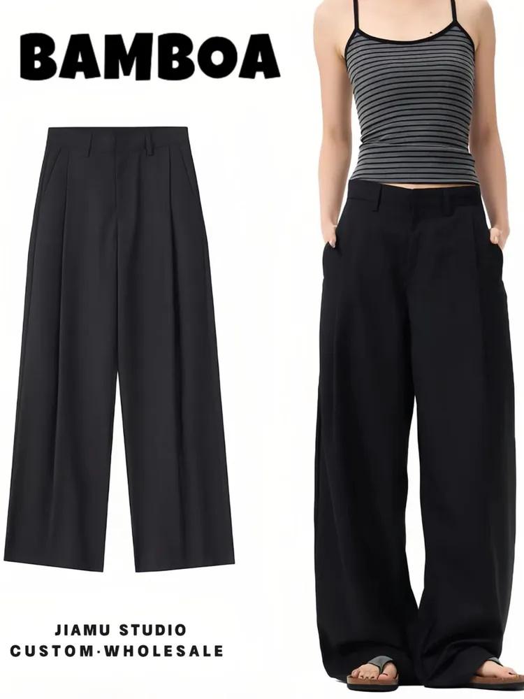 American Loose Wide-leg Casual Trousers Loose Drape Straight Long Trousers