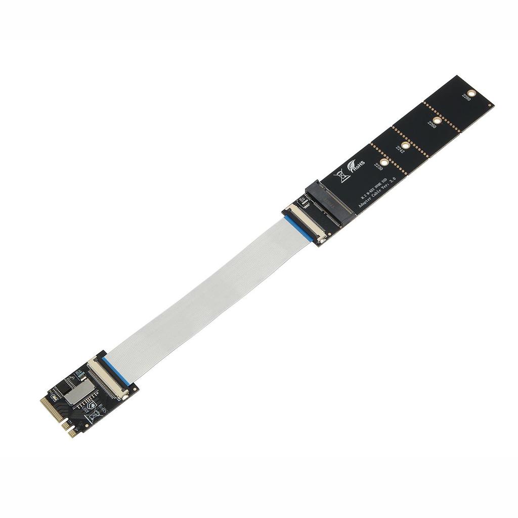 M.2 Key A-E to NVMe Adapter Card with TF Card Slot & WiFi Interface for M-Key Drives
