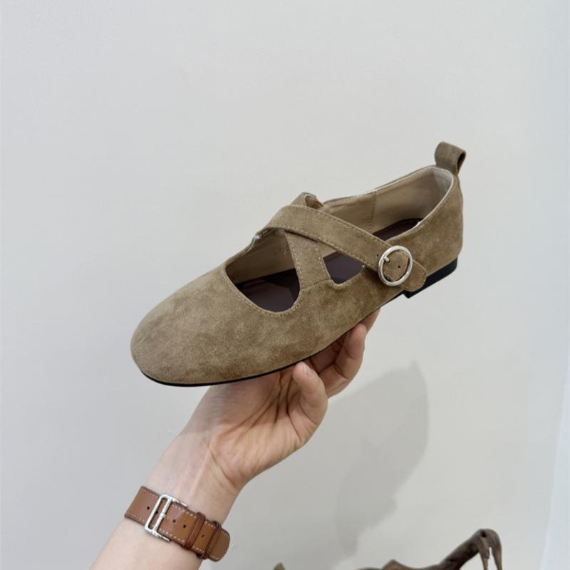 

Cross-strap ballet single shoes women s 2025 new flat shoes soft-soled leopard print Mary Jane shoes beanie shoes French 40 верблюд