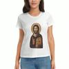 Jesus Christ Ladies Cotton T Shirt, Premium Cotton Print, Durable And Longlasting, Casual Fashion, Sacred Heart Graphic, Religious Inspired Design, Co