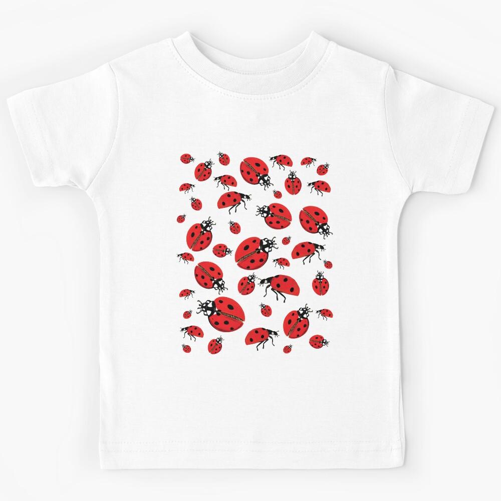 A lot of Ladybugs Lucky Pattern Kids T-Shirt 100