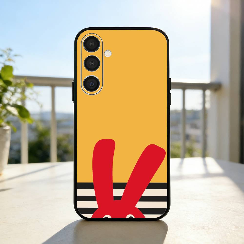 Cute B-Bodoque 31 Minutos Bunny Phone Case For Samsung A73,A21s,A22,A31,A32,A52,A53,A71,A80,Soft Black Shell