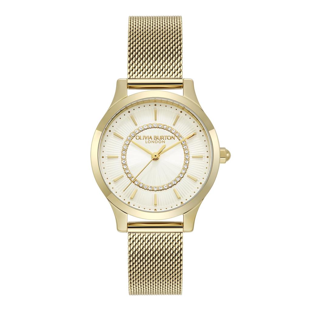 Authorized Distributor Olivia Burton Watch Ladies Wanderlust Ivory Gold Mesh 30mm 24000214 [OLIVIA BURTON] [Classics] &