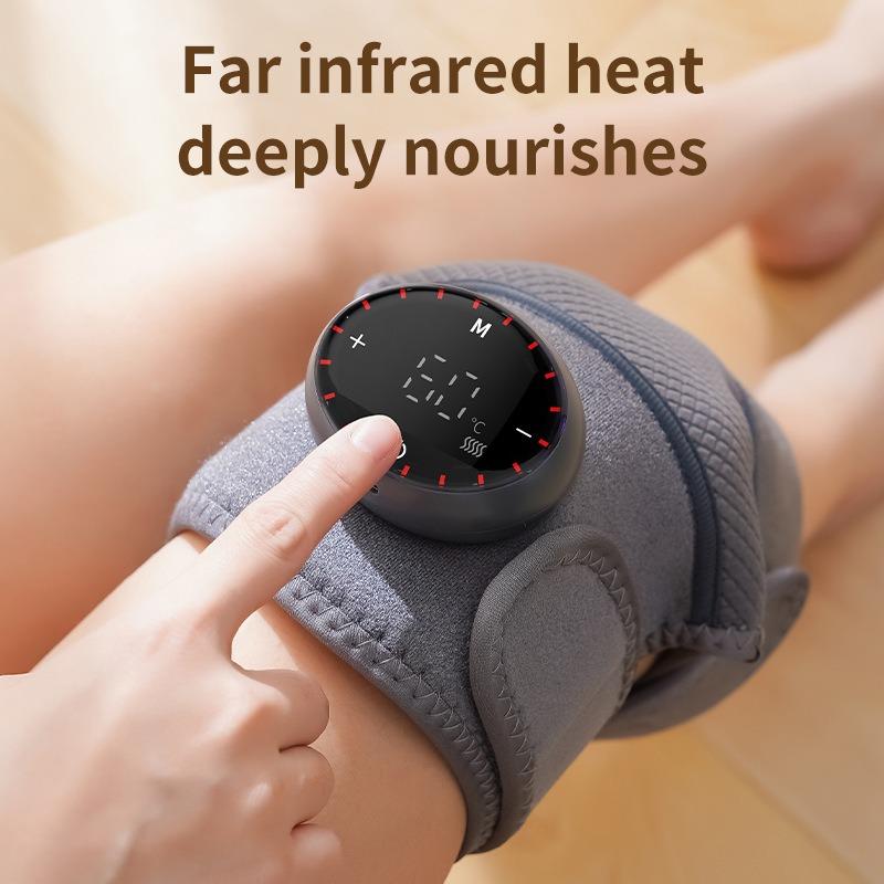 Rechargeable Heated Knee Massager With 3D Adjustable Wrap 5 Heat Levels And Vibration Modes For Arthritis Pain Relief Joint