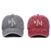 Vintage Couple Baseball Hats Adjustable Outdoor Sunscreen Hats Fashion Mr Mrs Embroidery Caps