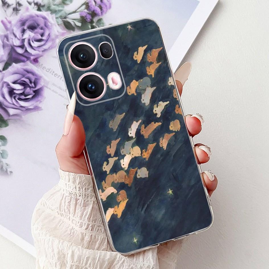 For OPPO Reno13 Pro 5G Case CPH2697 Fashion Flower Butterfly Soft Silicone Phone Cover For OPPO Reno 13 CPH2689 Reno13Pro Bumper