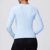 Breathable Skin-friendly Long Sleeve Yoga Top with Waist-cinching Design