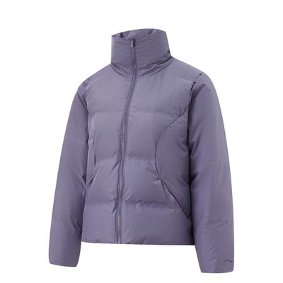 Li Ning CF Suo Red Velvet Armor Hot Pot Down Jacket Comfortable Versatile Warm Windproof Water-Repellent Short Down Jacket Women Jacket AYMU472-2
