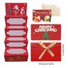 Gift Envelopes 6 Compartments Christmas Card Organiser Santa Snowflakes Decorative Paper Packaging For Parties Event