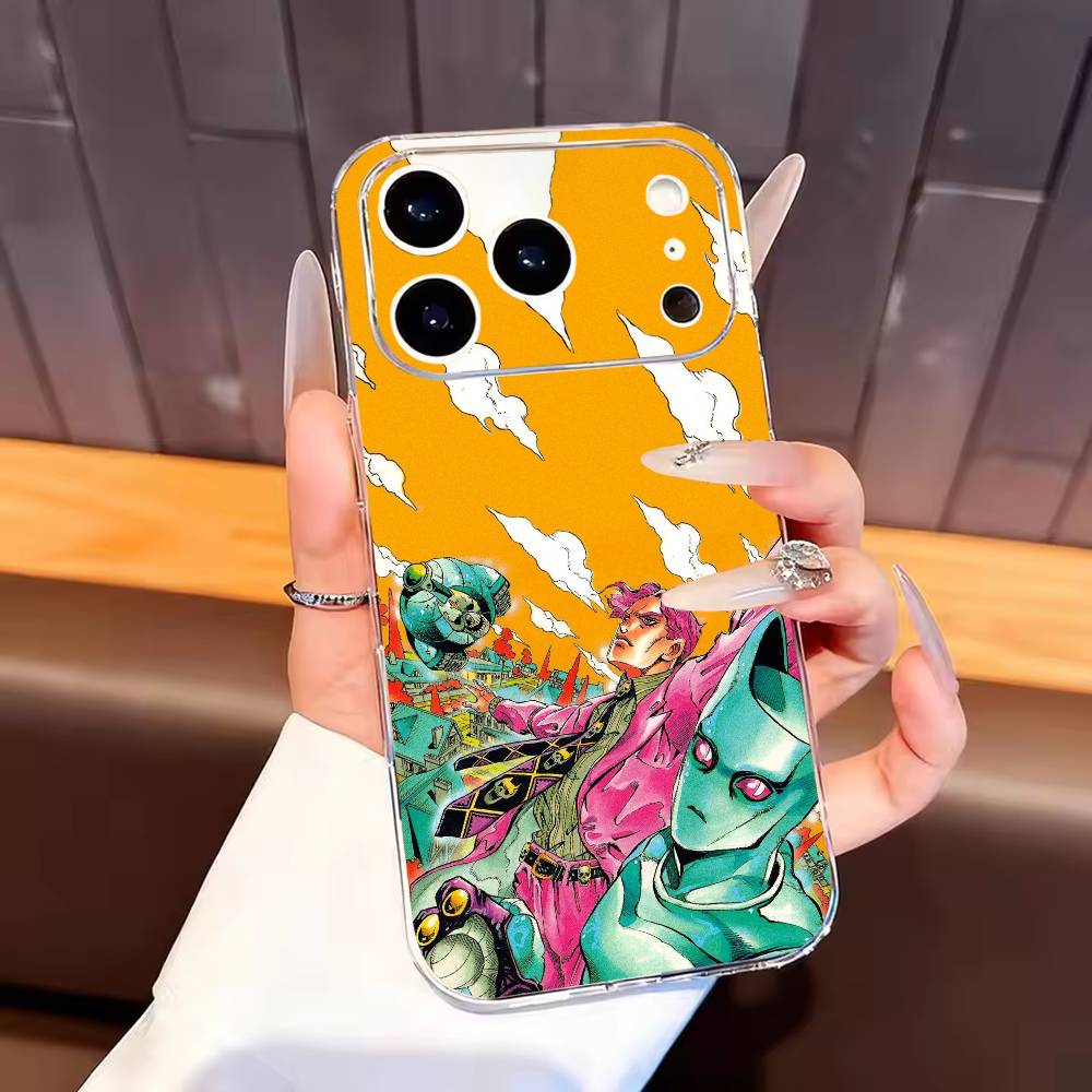 K-Kira Yoshikage Phone Case For iPhone17,16,15,14,13,12,11 Plus,Pro Max Soft Transparent Cover