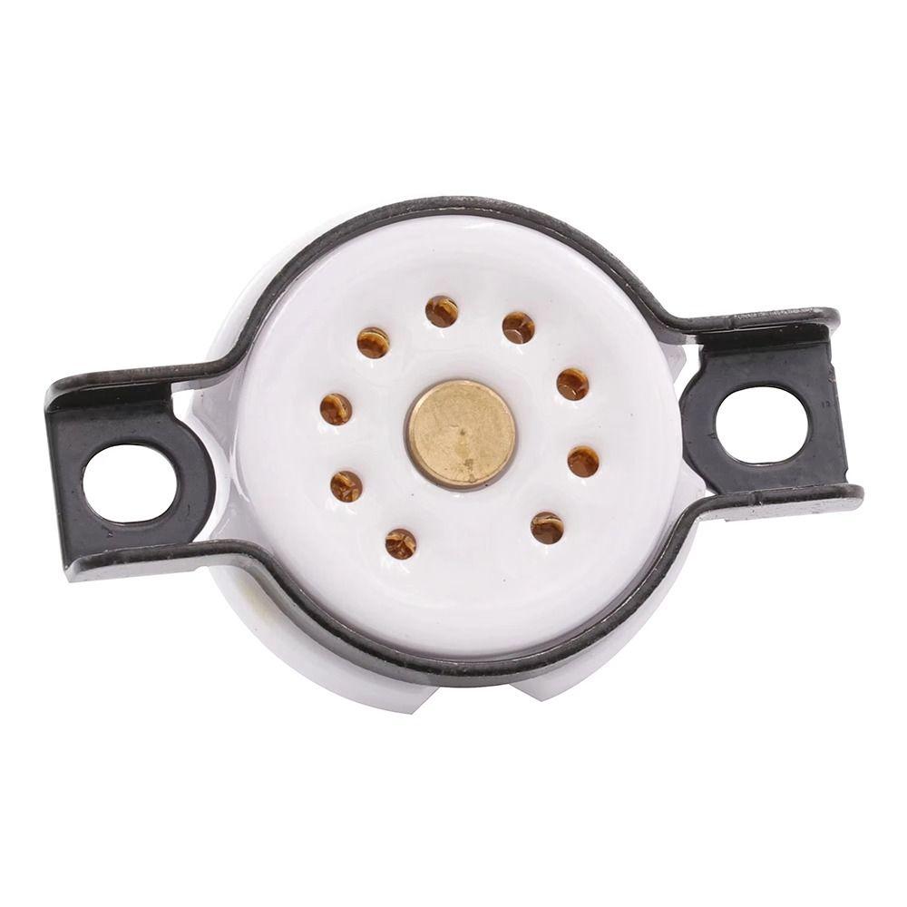 1Pcs 95 Ceramic Base 9Pin Tube Socket Beryllium Copper Chassis Mount Tube Base  Audio AMP DIY Parts