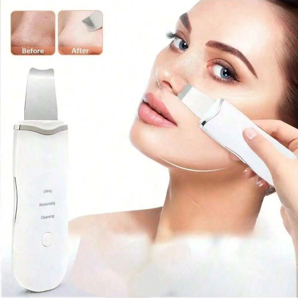 

2026 Ultrasonic Skin Scraper Pore Cleaning Facial Deep Cleaning Machine Suitable for Female and Male Rechargeable білий