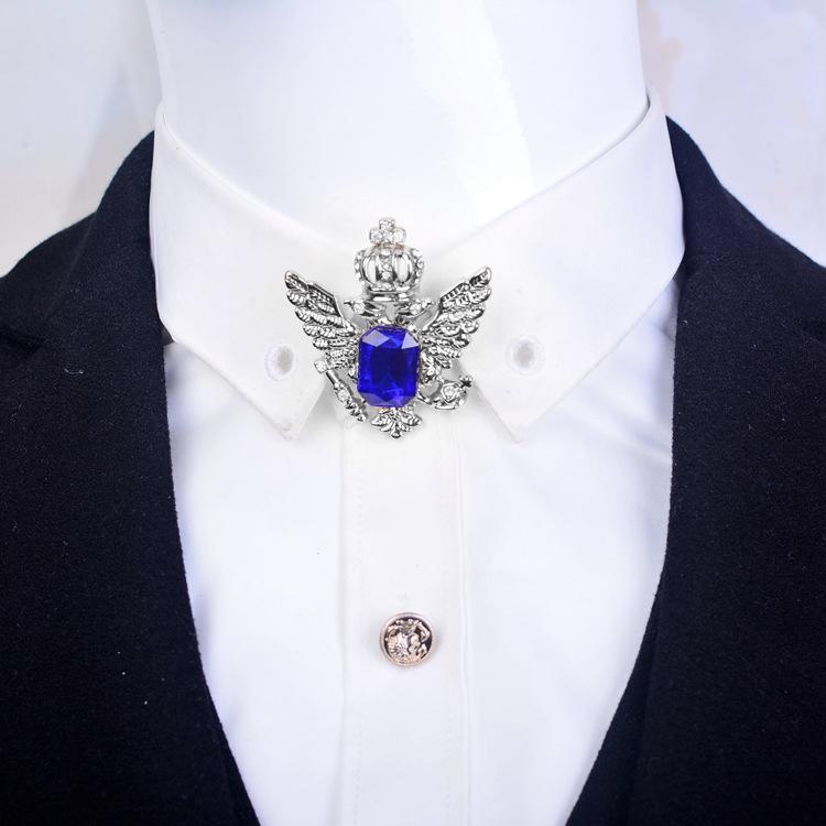 Eagle Pattern Collar Brooch Pin for Men