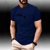 Summer new luxury men's fashion fox leopard print T-shirt round neck casual trend 2K high-end high-quality fitness