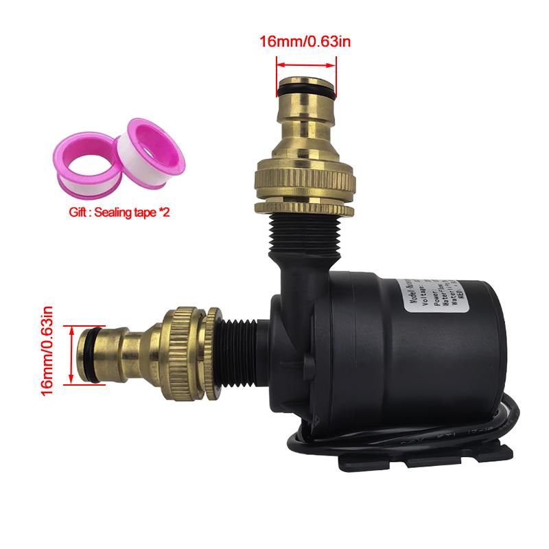 Pompa dell'acqua ultra silenziosa DC12V/24V 1000L/H Motore brushless mini Sommergibile Pompa dell'acqua per acquario Pompa di sollevamento per scaldacqua e doccia