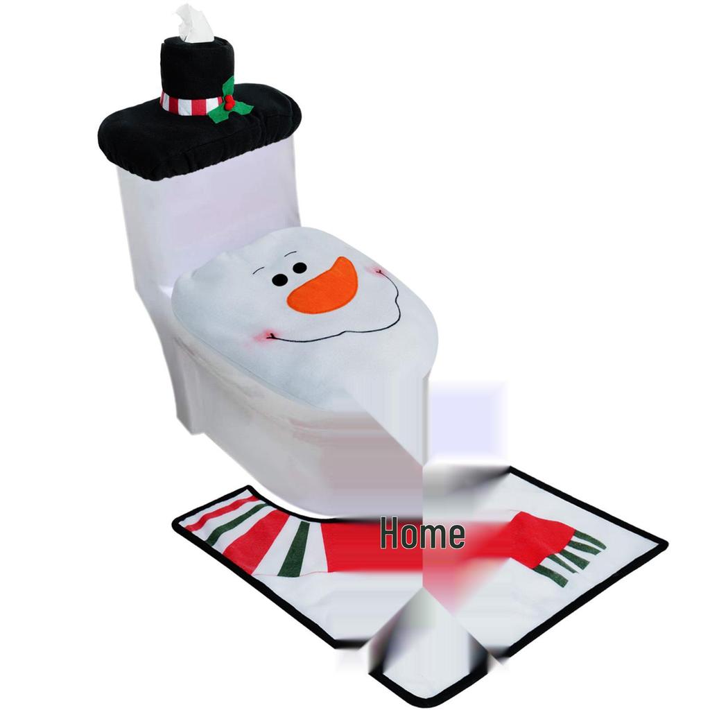 Christmas Snowman Toilet Seat and Cover Set - 3 Pieces