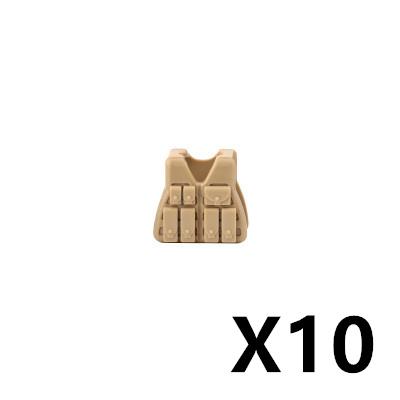 Military Soldiers Fighter Tactical Vest Accessories Building Block Rebound Clothes Armor Bricks Gift Toys For Children J083