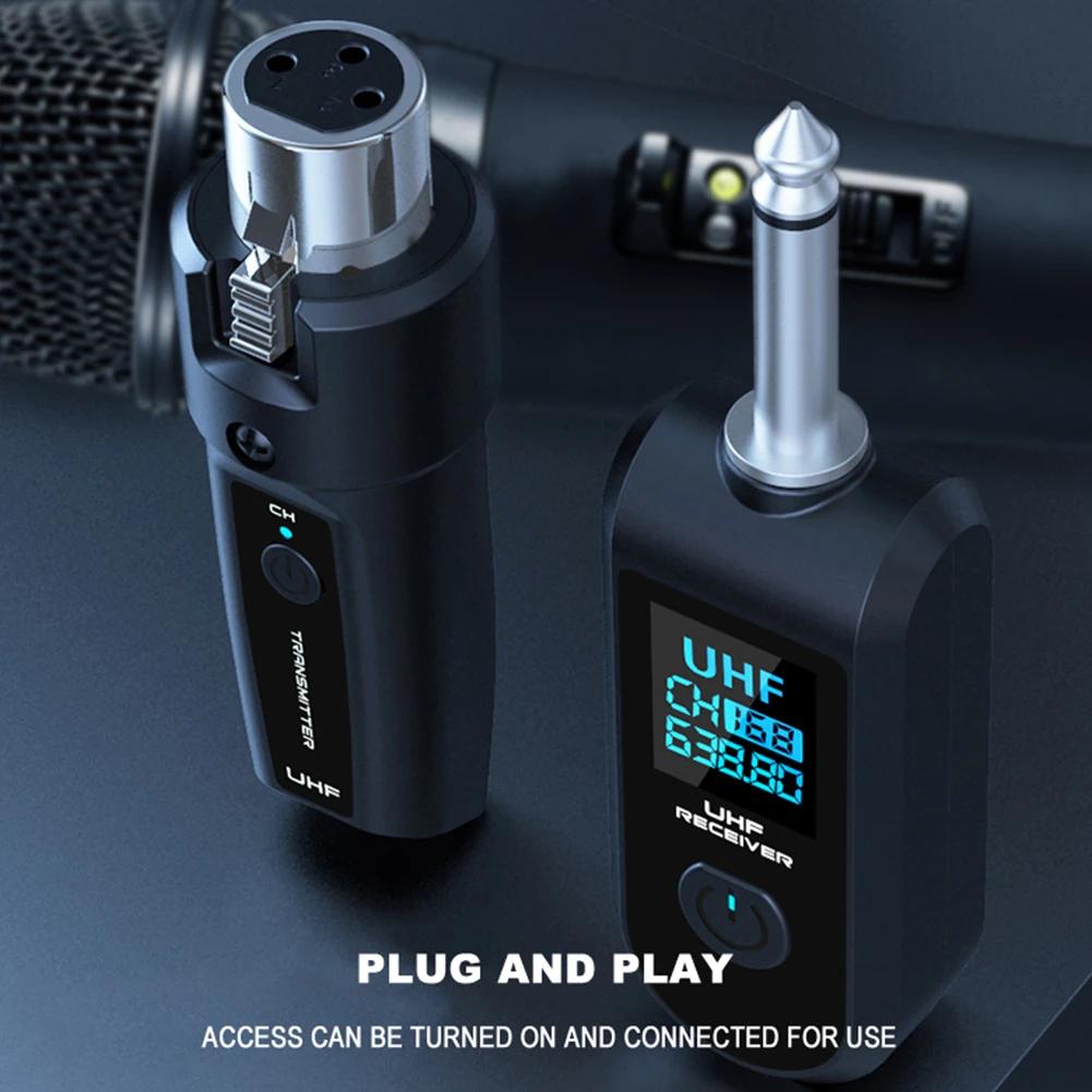 Wireless Microphone Transmitter Rechargeable Microphones Wired To Wireless System Wireless Mic Adapter for Dynamic Microphone