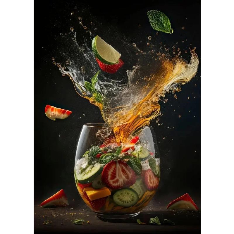 Cocktail Explosion poster Fruit Cocktail Don't Trust Bar Minimalist Print Canvas Painting for Living Room Modern Home Decor
