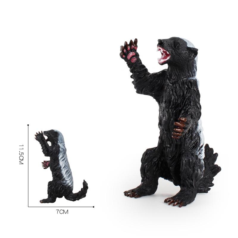 Premium Quality Honey Badger Ratel Figure Wild Animal Model Toy For Kids Gifts