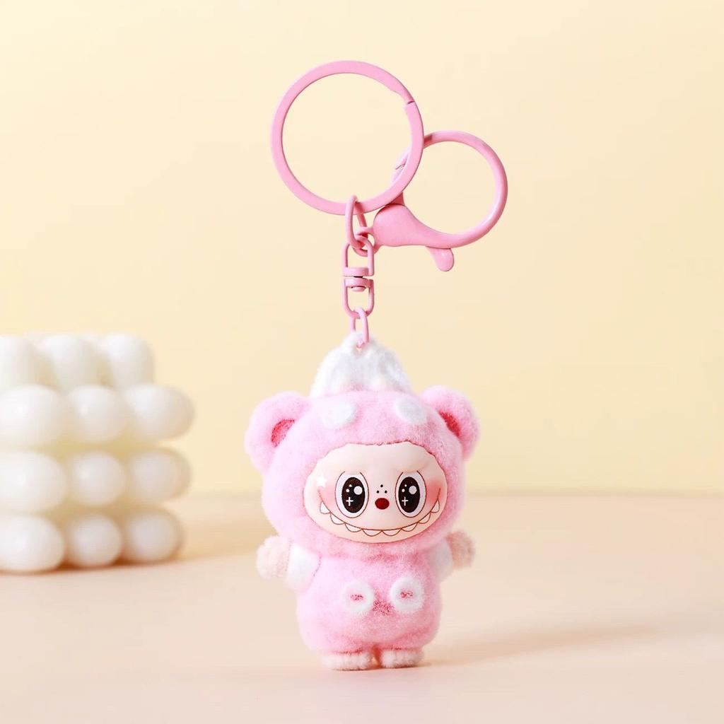 Labu Plush Keychain Cute Overalls Cartoon Bags Pendants Accessories Gifts