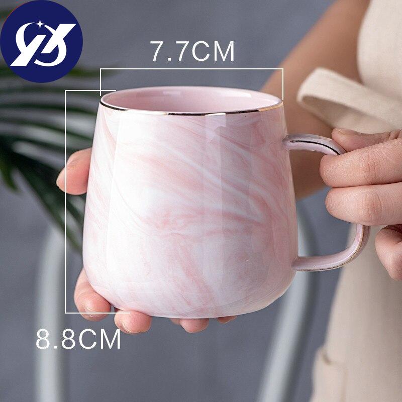 Creative European Phnom Penh Milk Coffee Mugs Marble Pattern Breakfast Water Mug Office Home Drinkware Tea Cup Lover's Gifts