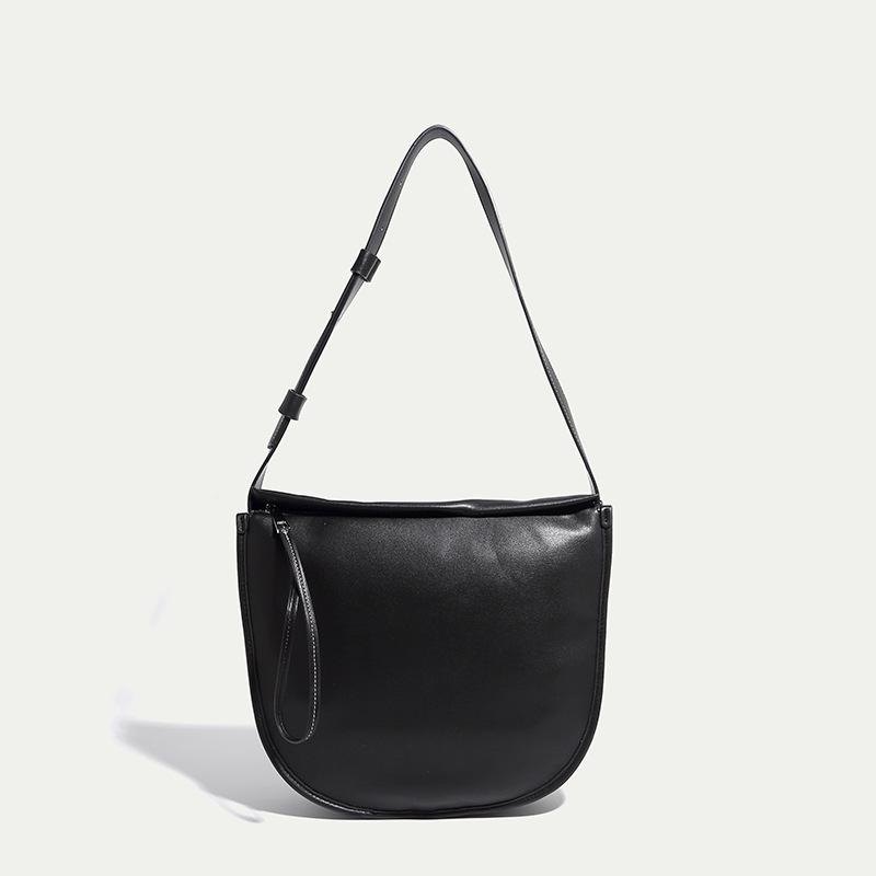 Casual Style 2024 Summer New Minimalist Comfortable Soft Leather Tote Bag Fashionable Commuting Large Capacity Shoulder Crossbody Bag