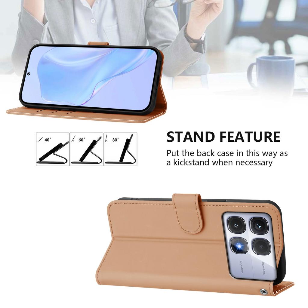 Magnetic Leather Flip Wallet Case for Redmi K70/K60/K50 Ultra/K40 & A5/A3/A1 | Premium Card Slot Back Phone Cover