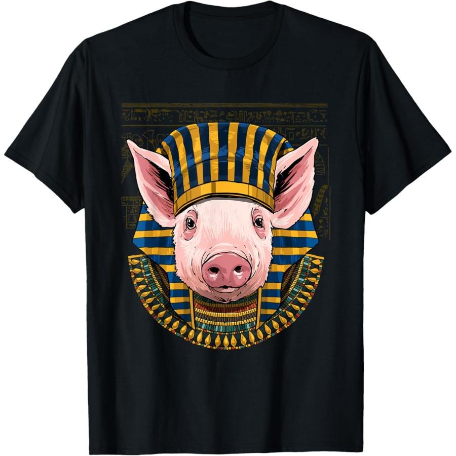 Pig Egyptian Pharaoh Historian Archaeologist T-Shirt XXXXXL чёрный