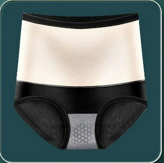

Warm Fleece-Lined High-Waisted Women s Cotton Underpants with Abdomen Control, Plus Size, Graphene Bottom 2XL (125-150 kg)