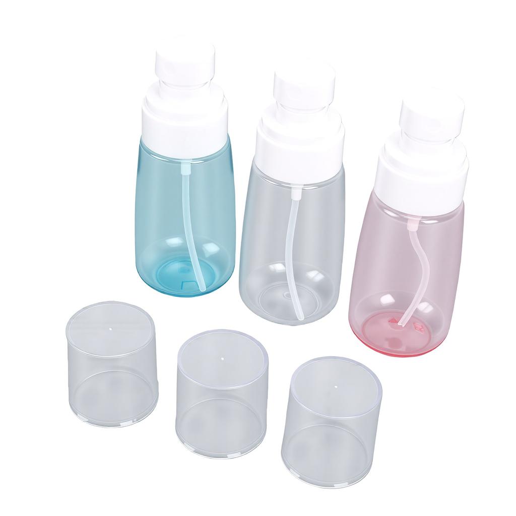 2oz Feinnebel-Sprühflasche Nachfüllbar Auslaufsicher Sanfter Druck Mini-Feinnebel-Sprühflaschen-Set 3 Stück