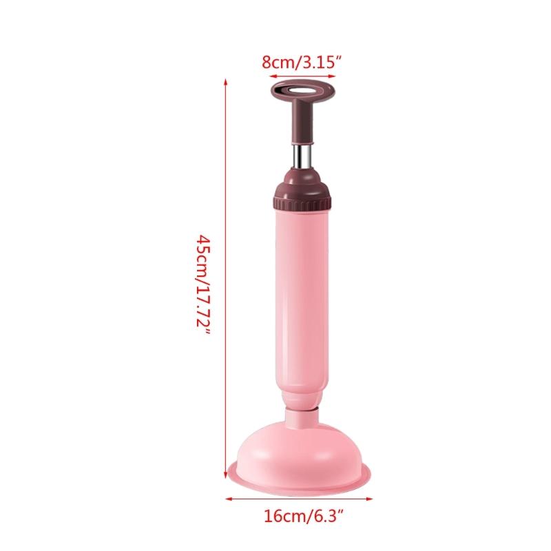 Rubber Toilet Plunger Telescoping Aluminum Handle All-Angle Design Commercial Grade Toilet Clog Remover for Toilet Drain