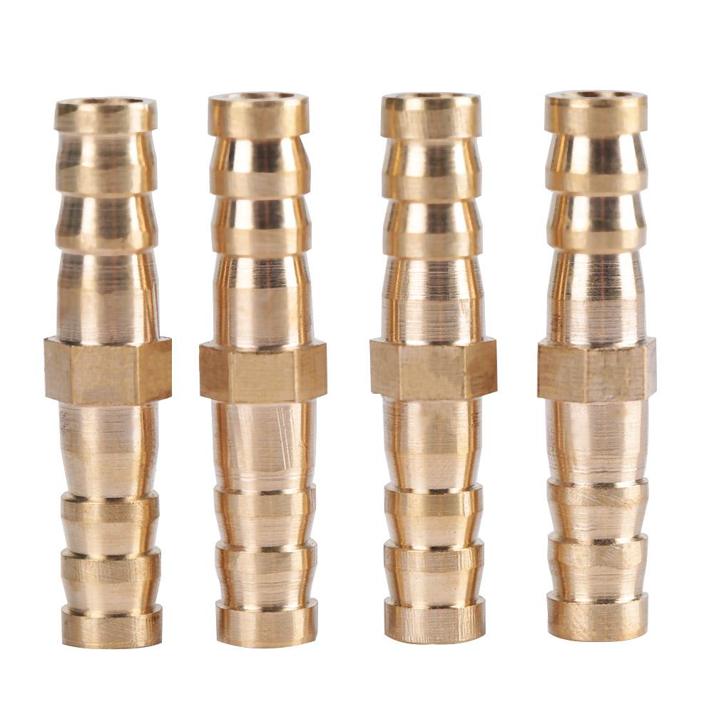 Brass Fitting Hose Barb Tail Reducer Reducing Plug Connector (8mm-8mm 4pcs)