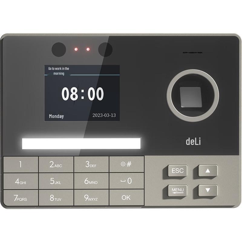Deli Multi-Biometric Smart Attendance Machine CN Plug (adapter Included)