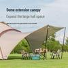 Outdoor Mountain Dome Tent with Large Bedroom Canopy for Multi-Person Camping and DIY Splicing