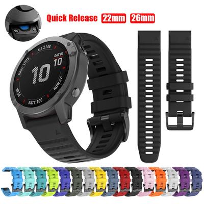 Correa de Silicona de 22 mm 26 mm Para Garmin Instinct 3 2X Solar Band Fenix E 8 7 7X 6X 6 Pro/Quatix 7 6 5 3/Enduro 3 2 Pulsera QuickFit