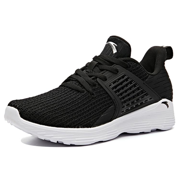 Anta Comfortable Cushioning Slip Resistant Abrasion Resistant Breathable Low top Running Shoes Women's Black White 12835565-3