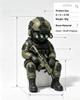 Soldier Decoration Sitting Snipers Statue Armed Special Forces Statue Military Soldier Sculpture Collectible Model