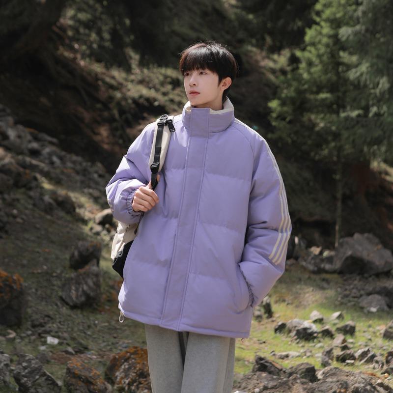 Couple Padded Clothes Men's and Women's Winter Padded Jackets Trendy Brand Bread Clothes Loose Stand-up Neck Padded Clothes Men's