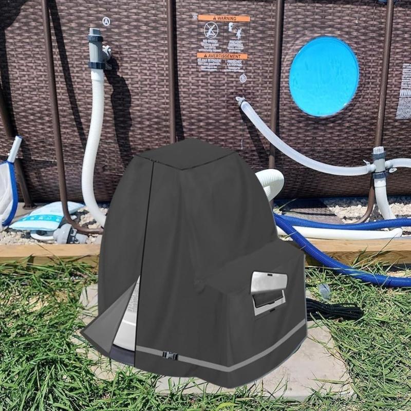 Weather Resistant Pool Pumps Enclosure Fit for 30.9-40.9cm Sand Filters Inground Systems Cover With Zippered Ventilation
