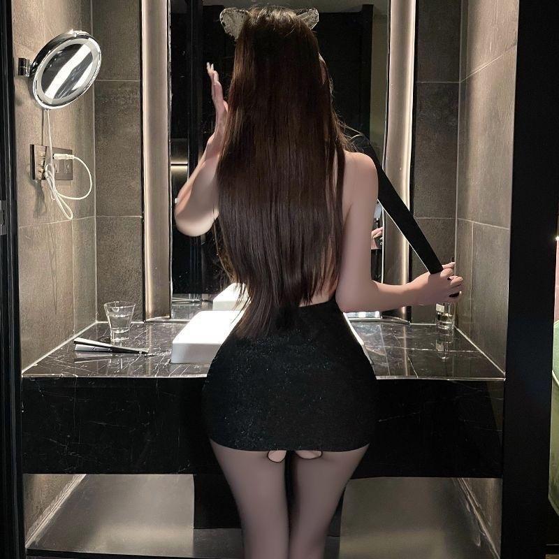 Sexy Lingerie Chain Hollow Skinny Secretary Pajamas Uniform Sexy Seduction Bed Hot Passion Suit