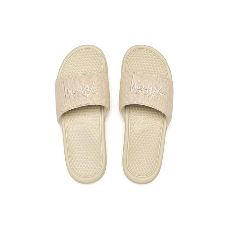 New Nike Benassi Slide Stussy Fossil DH1584-200