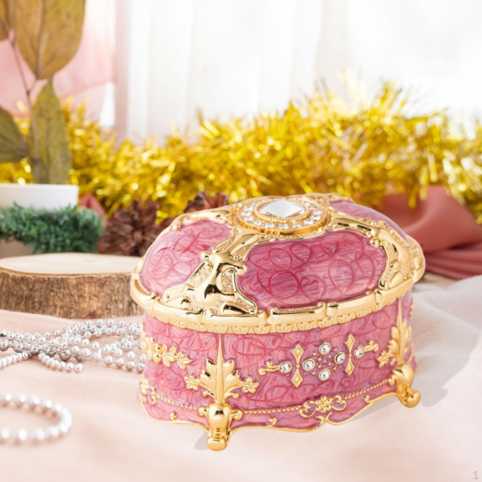 

Коробка для ювелирных изделий, нержавеющая переносная настольная шкатулка, подарок на память для подвесок-шармов Gold Purple