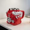 New V8 engine mechanical mug engine cup coffee beer personalized water cup resin stainless steel