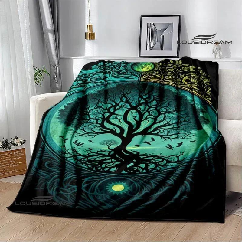 Tree of Life Printed Blanket Flannel Warm Blankets Soft and Comfortable Blanket Bed Linings Cubre Cama Birthday Gift